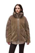 Napapijri-Falkner Fallen Rock Açık Kahverengi Kürklü Kadın Mont-Mont-5-Milagron.com