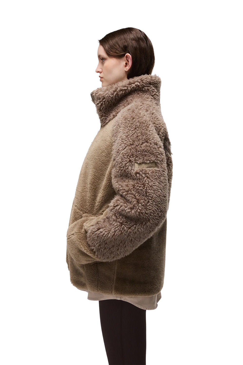 Napapijri-Falkner Fallen Rock Açık Kahverengi Kürklü Kadın Mont-Mont-6-Milagron.com