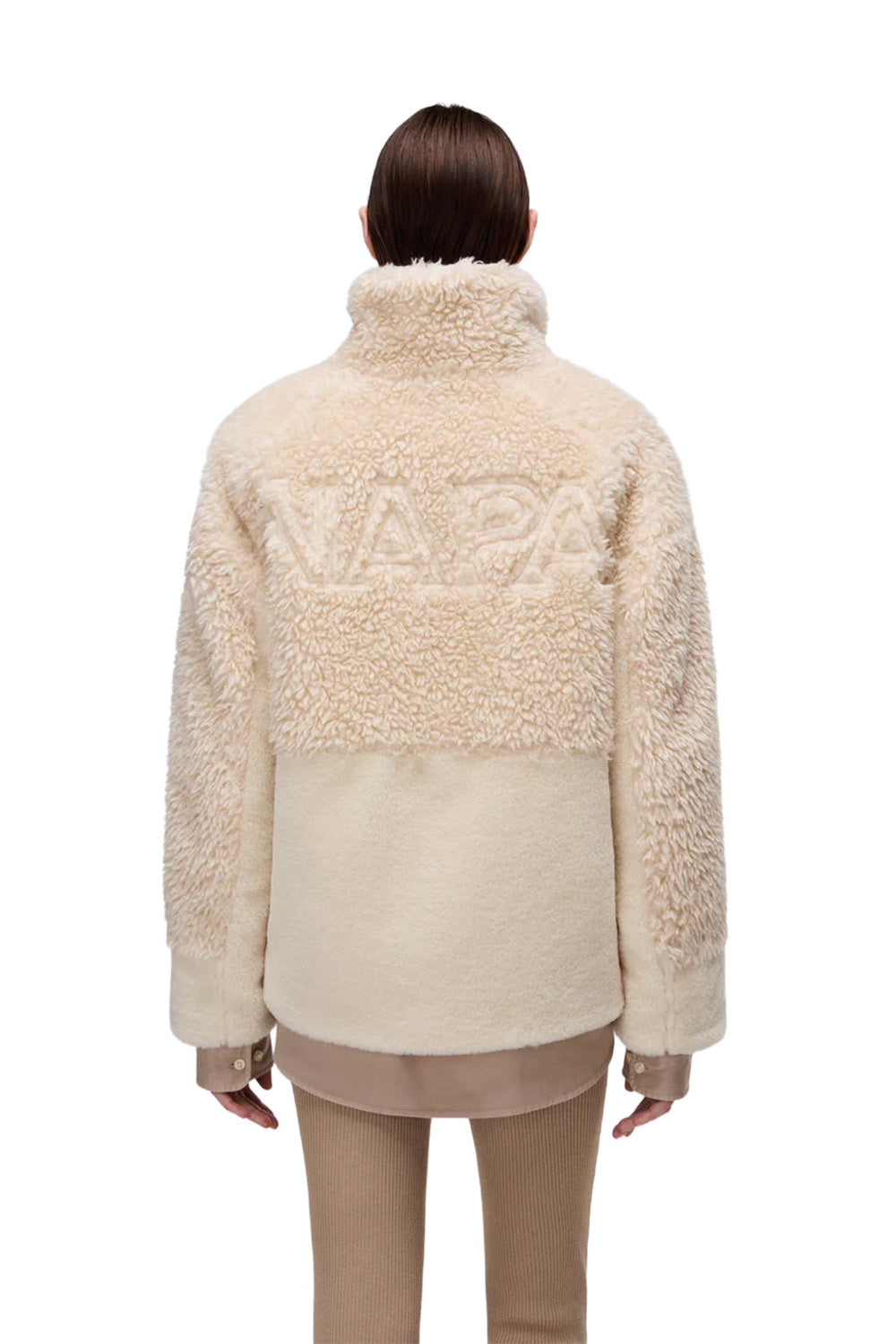 Napapijri-Falkner Fallen Rock Beyaz Kürklü Kadın Mont-Mont-8-Milagron.com