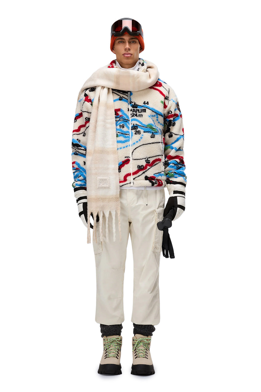 Fiemme Loose Fit Fze Krem Peluş Mont - 8