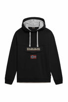 Napapijri-Hoodie Burgee Summer Black-Sweatshirts & Hoodies-1-Milagron.com