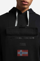 Napapijri-Hoodie Burgee Summer Black-Sweatshirts & Hoodies-6-Milagron.com