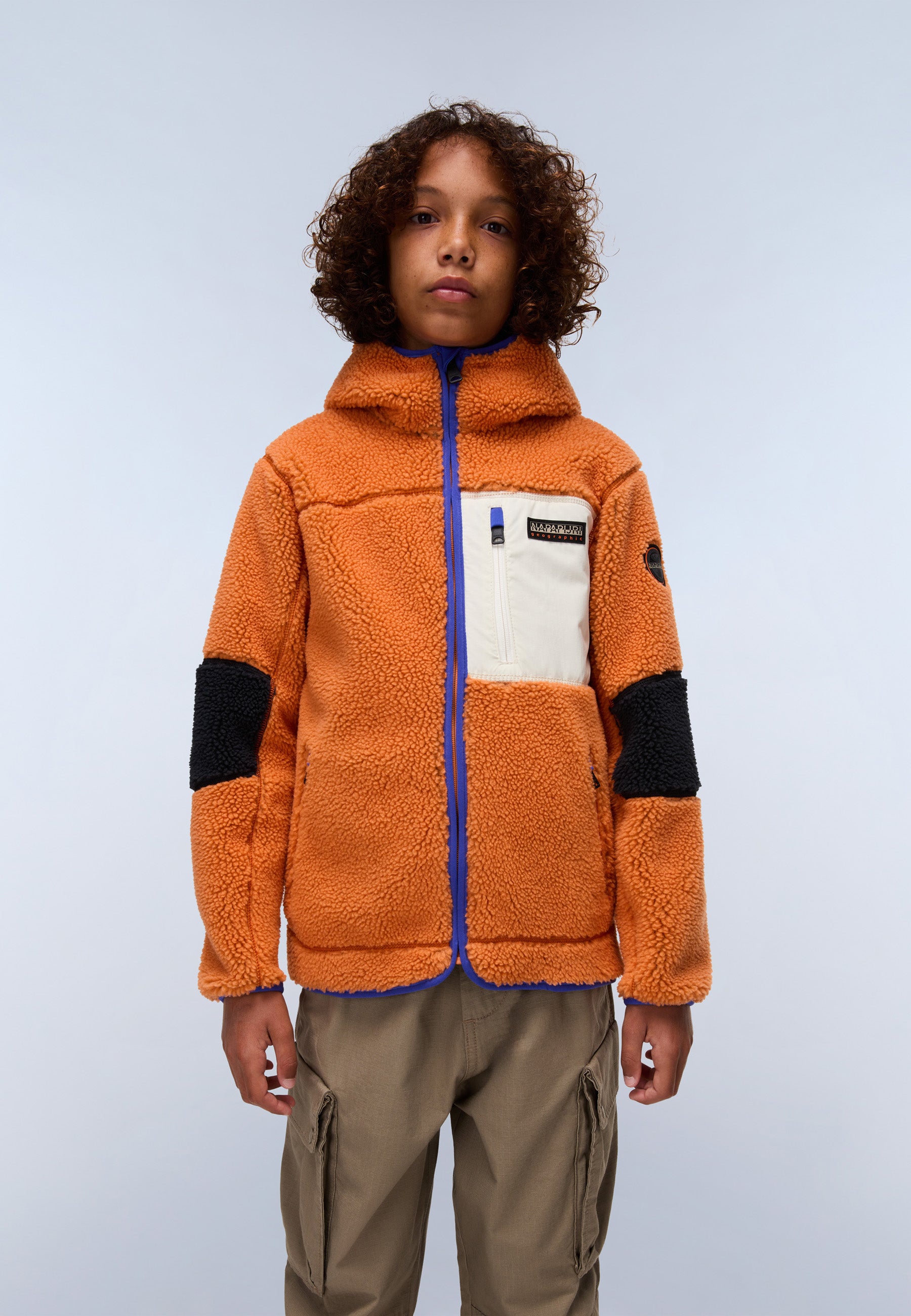 Napapijri-Kids Yupik Fzh3 Fermuarlı Kapüşonlu Peluş Çocuk Mont-Mont-7-Milagron.com