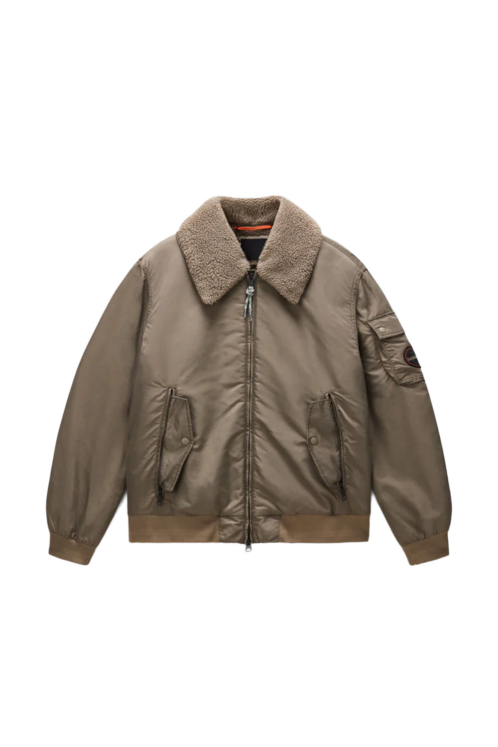 【新品】rosymonster no-collar pukkuri jacket Napapijri Nemes Fallen Rock Erkek Haki Bomber Mont Mont | Milagron