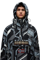 Napapijri-Rainforest Next Anorak Jacket Siyah/Gri Erkek Mont-Mont-3-Milagron.com