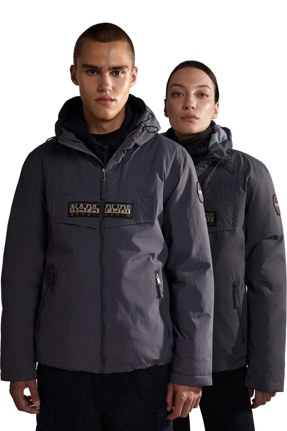 Napapijri Rainforest Open Wi Dark Grey Solid Mont | Milagron