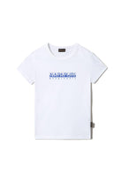Napapijri-Short Sleeve T-Shirt Box Bright White-T-Shirts-1-Milagron.com