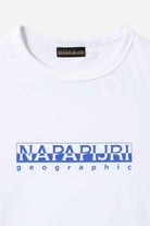 Napapijri-Short Sleeve T-Shirt Box Bright White-T-Shirts-5-Milagron.com