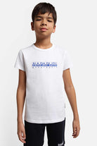 Napapijri-Short Sleeve T-Shirt Box Bright White-T-Shirts-6-Milagron.com