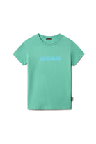 Napapijri-Short Sleeve T-Shirt Box Green Spruce-T-Shirts-1-Milagron.com
