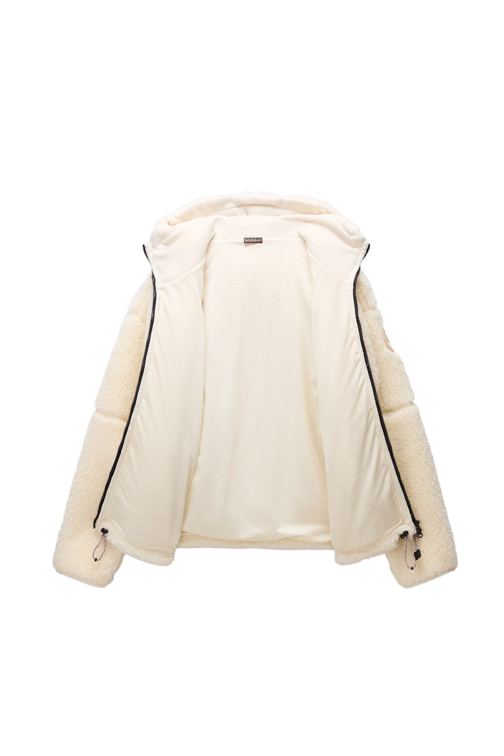 Napapijri-Tires Full-Zip Fleece Erkek Peluş Fermuarlı Beyaz Mont-Mont-3-Milagron.com