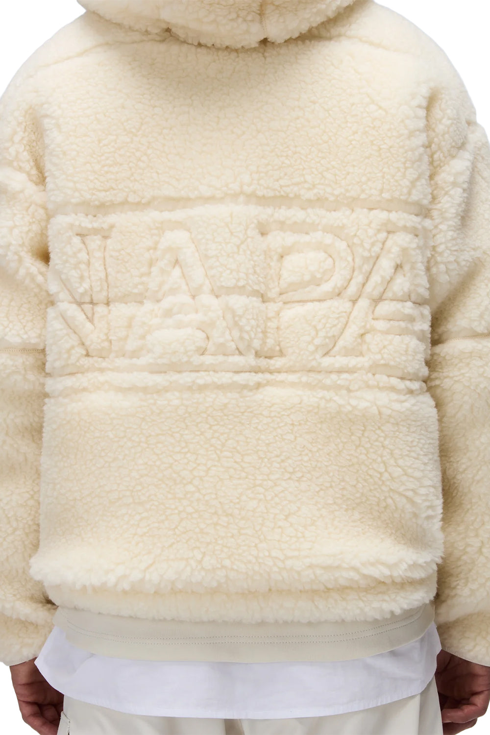 Napapijri-Tires Full-Zip Fleece Erkek Peluş Fermuarlı Beyaz Mont-Mont-8-Milagron.com