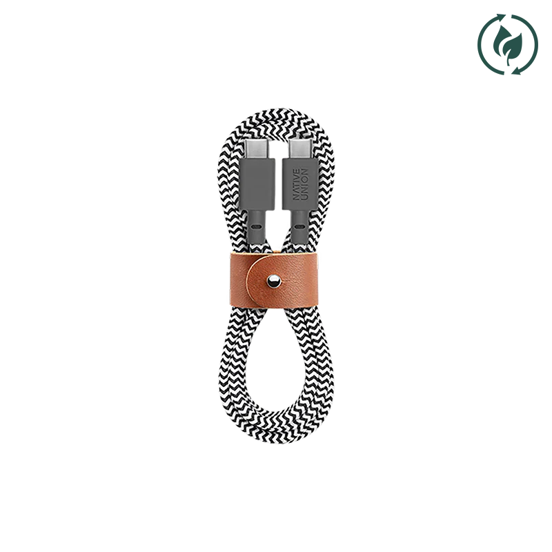 Native Union Belt Cable-Type-C-C Zebra 1.2M Şarj Kablosu
