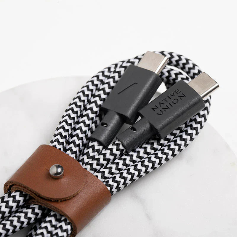 Native Union Belt Cable-Type-C-C Zebra 1.2M Şarj Kablosu