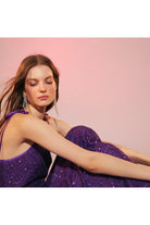 Nazlı Ceren-Addie Payetli Elbise Sparkling Grape-Elbise-3-Milagron.com