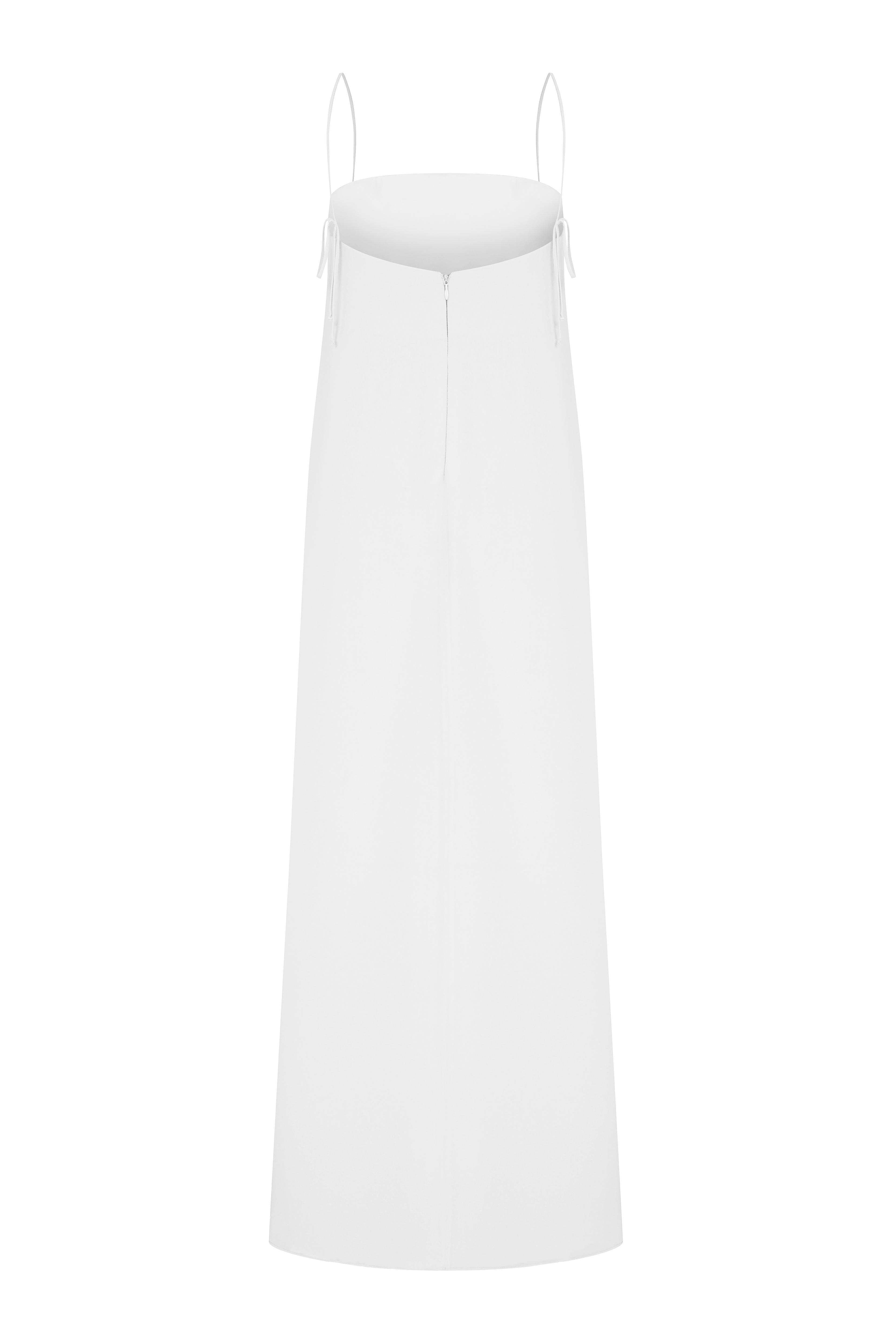 Nazlı Ceren-Aella Saten Elbise Beyaz-Elbise-6-Milagron.com