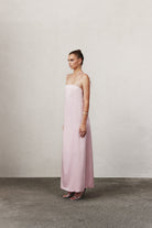Aella Saten Elbise Pembe