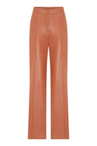 Nazlı Ceren-Alba Vegan Deri Düz Kesim Pantolon-Deri Pantolon-6-Milagron.com