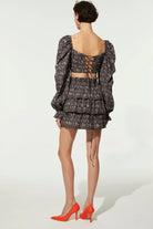 Nazlı Ceren-Amy Koton Mini Etek Brown-Etek-5-Milagron.com