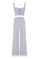 Nazlı Ceren-Anville Wide Leg Keten Pantolon-Pantolon-2-Milagron.com