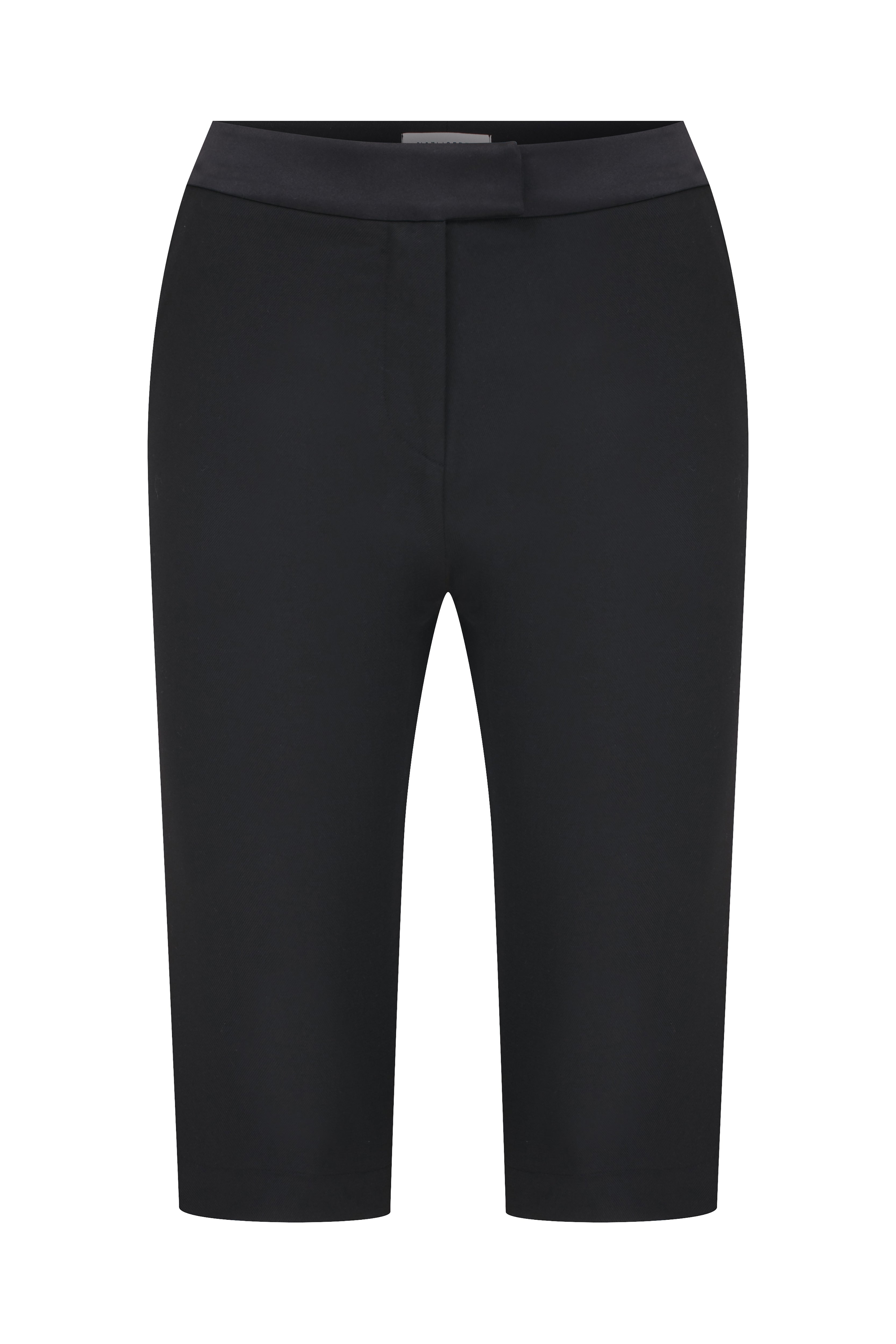 Nazlı Ceren-Arced Düz Kesim Capri Pantolon-Pantolon-1-Milagron.com