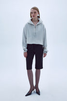 Nazlı Ceren-Arced Düz Kesim Capri Pantolon-Pantolon-4-Milagron.com