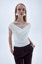 Nazlı Ceren-Arced Düz Kesim Kapri Pantolon-Pantolon-5-Milagron.com