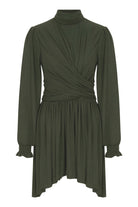 Nazlı Ceren-Austin Mini Elbise Khaki-Elbise-1-Milagron.com