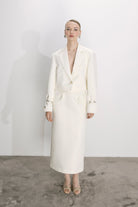 Nazlı Ceren-Aveline Midi Etek Beyaz-Etek-1-Milagron.com