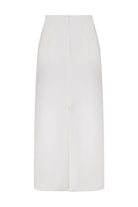 Nazlı Ceren-Aveline Midi Etek Beyaz-Etek-8-Milagron.com