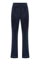 Nazlı Ceren-Bicolle Kadife Pantolon Navy Blue-Pantolon-1-Milagron.com