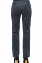 Nazlı Ceren-Bicolle Kadife Pantolon Navy Blue-Pantolon-4-Milagron.com