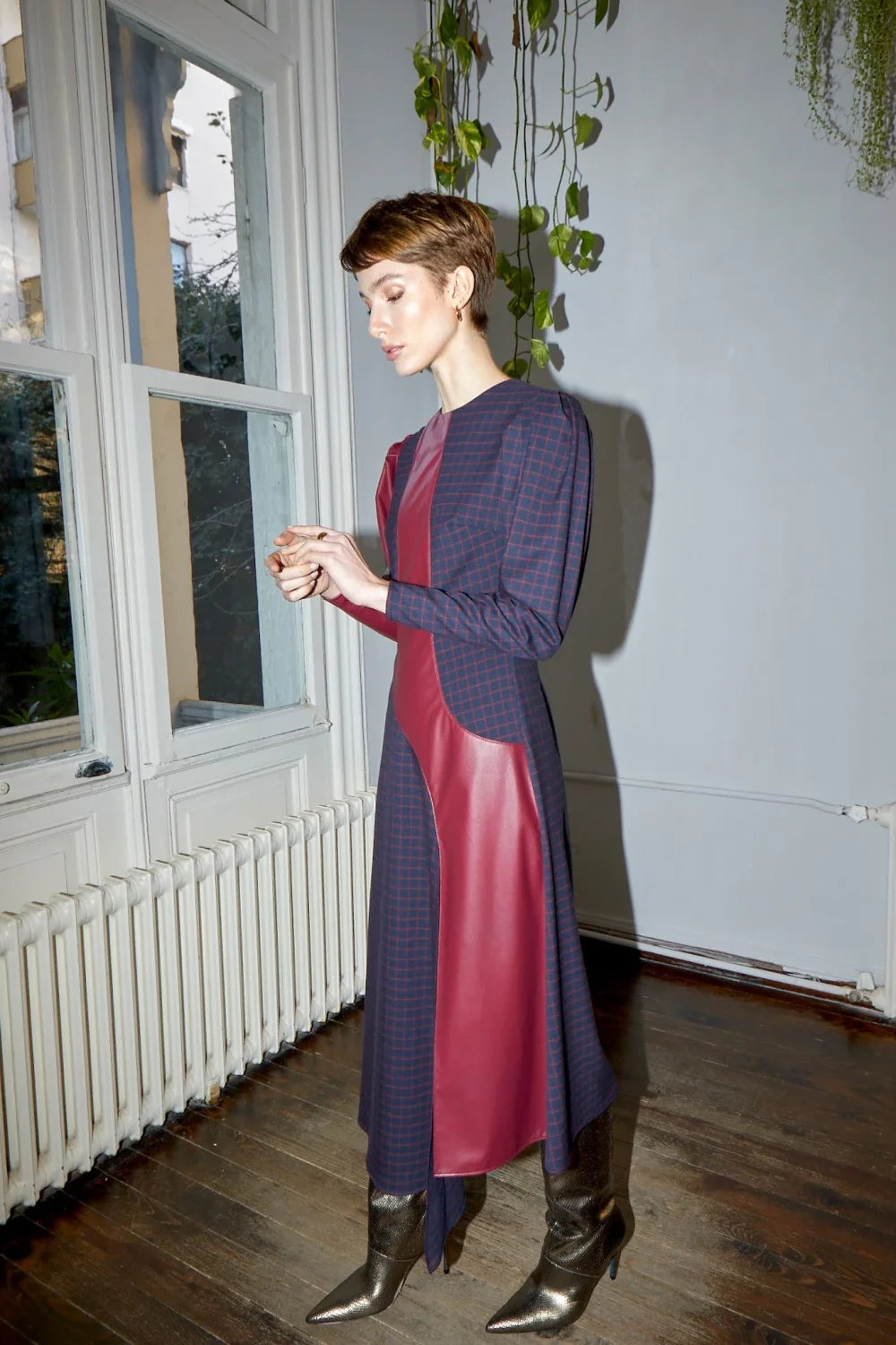 Nazlı Ceren-Bitte Midi Elbise-Elbise-3-Milagron.com