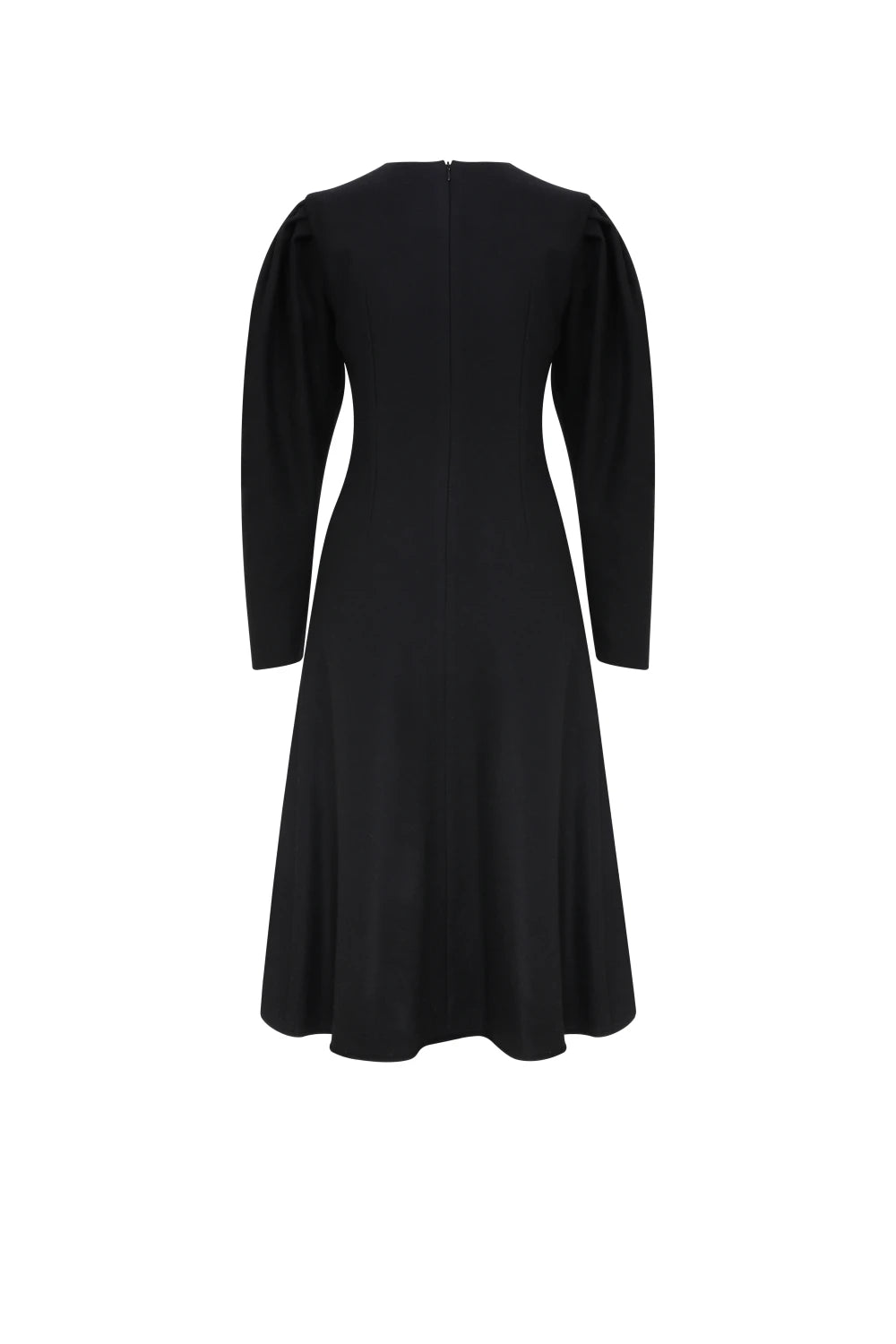 Nazlı Ceren-Bitte Yün Midi Elbise Black-Elbise-2-Milagron.com