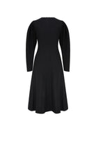 Nazlı Ceren-Bitte Yün Midi Elbise Black-Elbise-2-Milagron.com