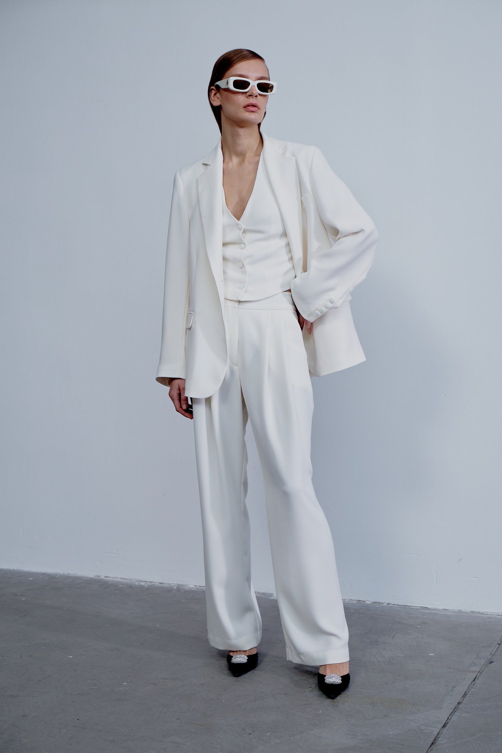 Boxy Blazer Beyaz