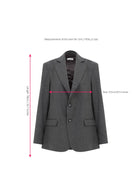 Nazlı Ceren-Boxy Blazer Gri-Ceket-5-Milagron.com