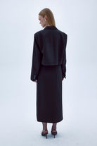 Boxy Cropped Ceket Siyah