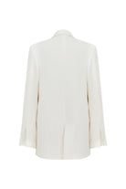 Nazlı Ceren-Boxy Oversize Blazer Blanche-Ceket-4-Milagron.com