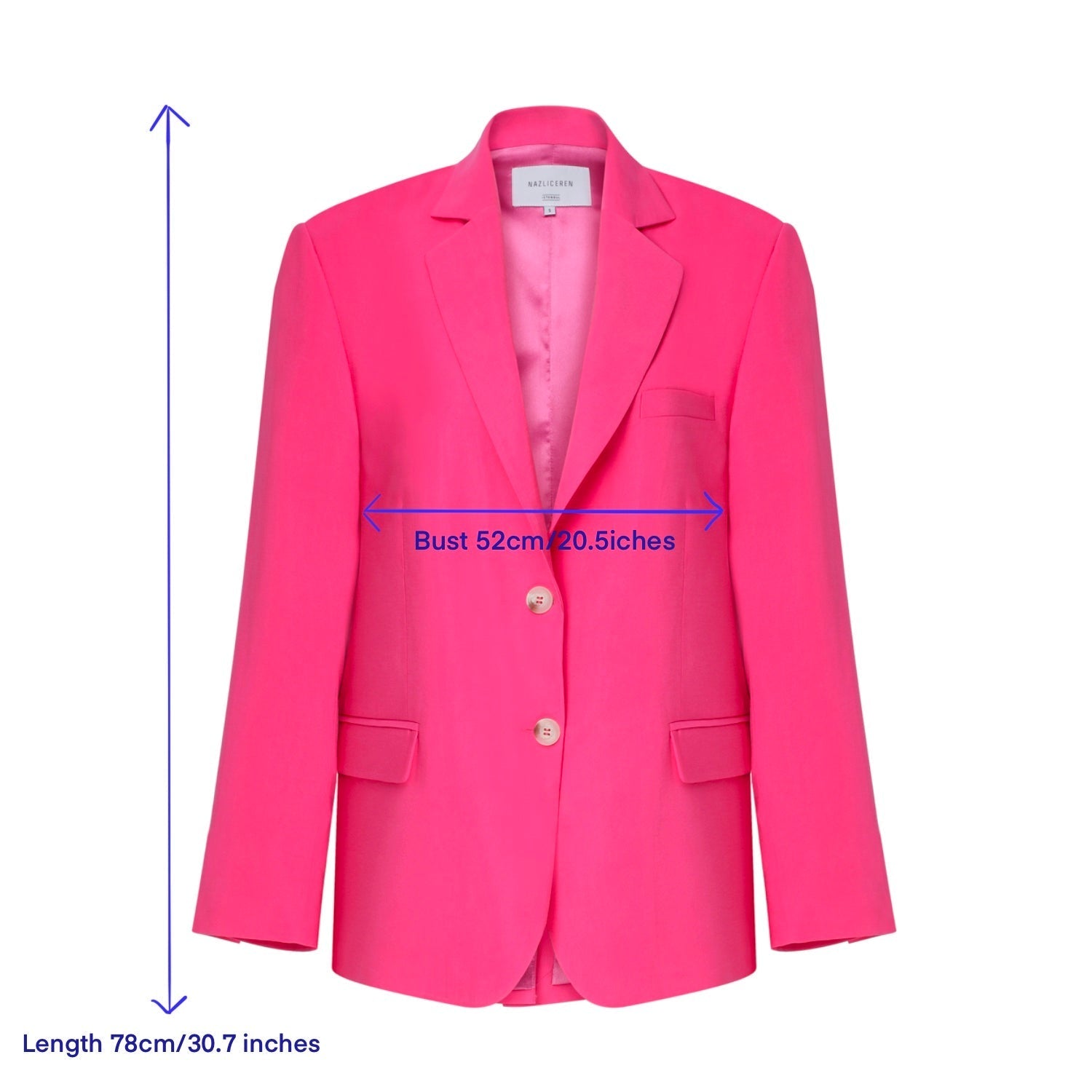Nazlı Ceren-Boxy Oversize Blazer Bubble Gum Pink-Ceket-6-Milagron.com
