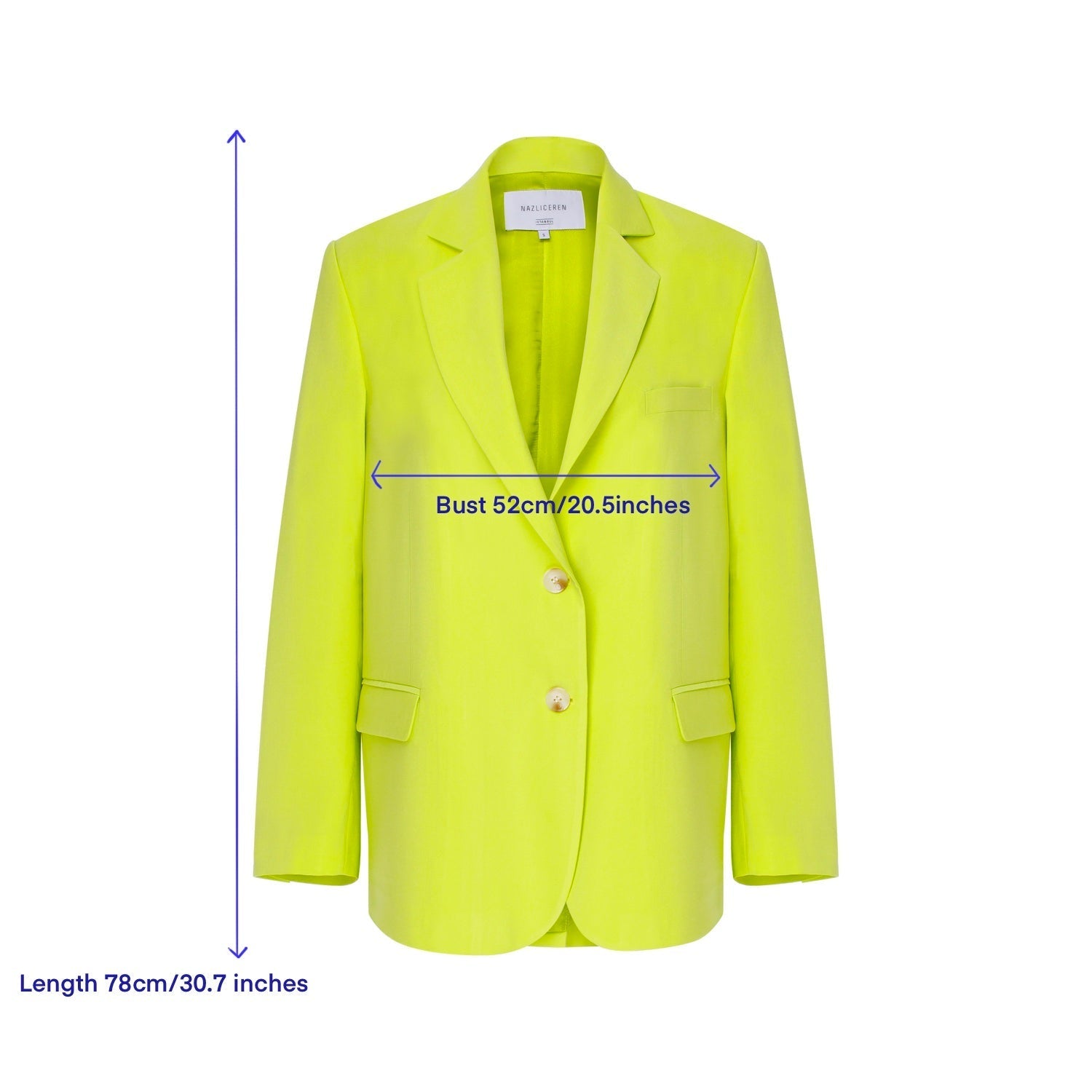 Nazlı Ceren-Boxy Oversize Blazer Lime-Ceket-6-Milagron.com