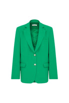 Nazlı Ceren-Boxy Oversize Blazer Vert De Noel-Ceket-3-Milagron.com