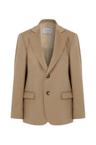 Nazlı Ceren-Boxy Oversize Yün Blazer Camel-Ceket-1-Milagron.com