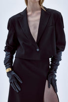 Nazlı Ceren-Boxy Siyah Kısa Ceket-Ceket-5-Milagron.com