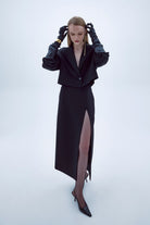 Nazlı Ceren-Boxy Siyah Kısa Ceket-Ceket-6-Milagron.com