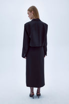 Nazlı Ceren-Boxy Siyah Kısa Ceket-Ceket-8-Milagron.com