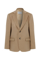 Boxy Yün Blazer Açık Kahverengi