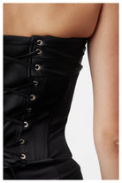 Nazlı Ceren-Bridget Saten Korse Siyah-Büstiyer-6-Milagron.com