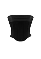 Nazlı Ceren-Bridget Saten Korse Siyah-Büstiyer-7-Milagron.com