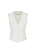 Nazlı Ceren-Brita Krep Yelek Blanche-Yelek-2-Milagron.com